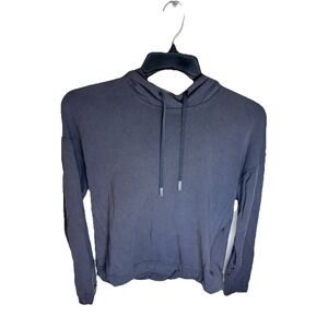 Lululemon Grey Overlap Back Hooded Pullover Sweatshirt Size 8‎